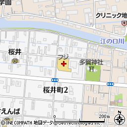 四国銀行フジ桜井店 ＡＴＭ周辺の地図