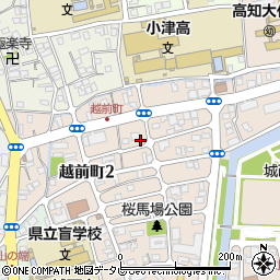 高知県高知市桜馬場周辺の地図