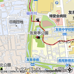 友泉亭公園茶室周辺の地図