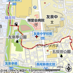 福岡県福岡市中央区笹丘1丁目24周辺の地図