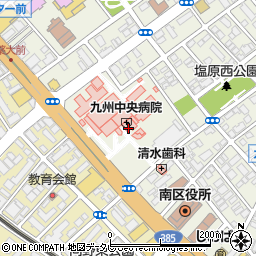 九州中央病院（公立学校共済組合）周辺の地図