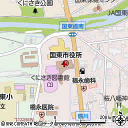 国東市役所周辺の地図