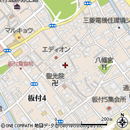 福岡県福岡市博多区板付周辺の地図