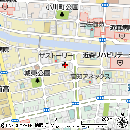 あなぶきパーク高知廿代町パーキング周辺の地図