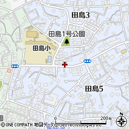 福岡田島三郵便局周辺の地図