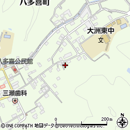 愛媛県大洲市八多喜町甲-1181-1周辺の地図