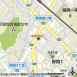 セブンイレブン福岡野間店周辺の地図