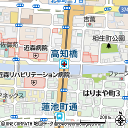 高知橋駅周辺の地図