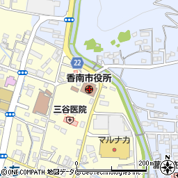高知県香南市周辺の地図