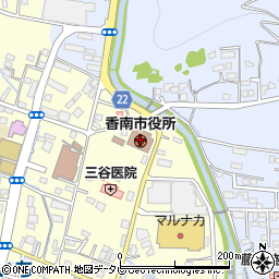 香南市役所　本庁舎高齢者介護課周辺の地図