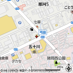 ガスト筑紫通弓田店周辺の地図