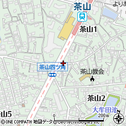 福岡医進　マリナ薬局　茶山店周辺の地図