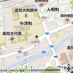 高知県高知市小津町周辺の地図
