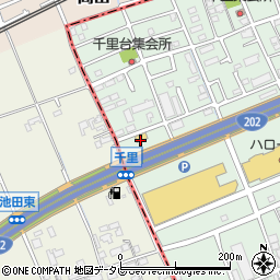 ローソン福岡千里店周辺の地図