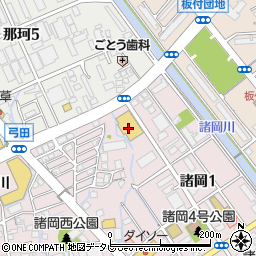 福岡銀行マルショク諸岡店 ＡＴＭ周辺の地図