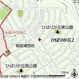 福岡県宇美町（糟屋郡）ひばりが丘周辺の地図