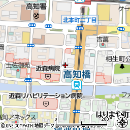 高知県高知市駅前町3-5周辺の地図