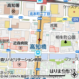 高知県高知市駅前町周辺の地図