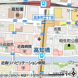 高知県高知市駅前町3-19周辺の地図