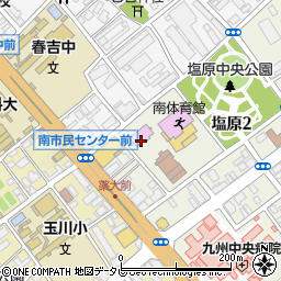 福岡市役所教育委員会総合図書館　南図書館周辺の地図