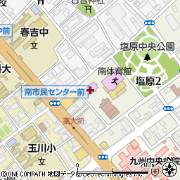 福岡市南図書館周辺の地図
