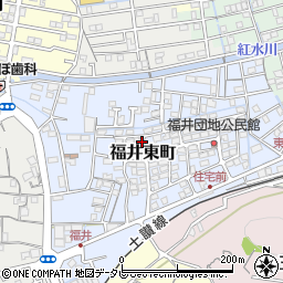 高知県高知市福井東町周辺の地図