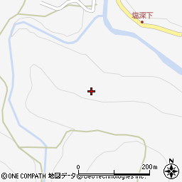 徳島県海陽町（海部郡）塩深（向田）周辺の地図