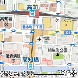 名鉄観光サービス株式会社　高知支店周辺の地図