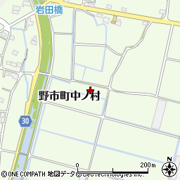 高知県香南市野市町中ノ村周辺の地図