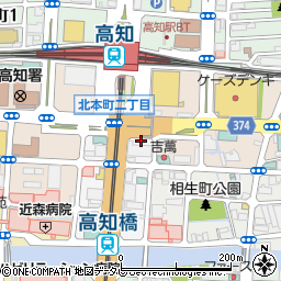 高知県高知市駅前町5-7周辺の地図