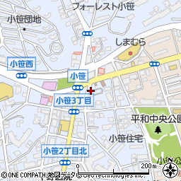 小笹まんじゅう店周辺の地図