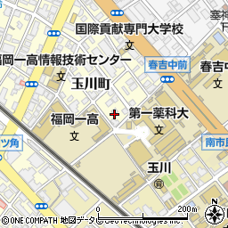 福岡県福岡市南区玉川町23-16周辺の地図