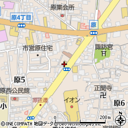 めんちゃんこ亭 原店周辺の地図