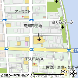 ニトリ高知店周辺の地図