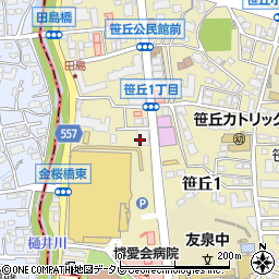 福岡県福岡市中央区笹丘1丁目30周辺の地図