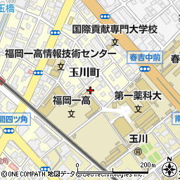 福岡県福岡市南区玉川町23-21周辺の地図