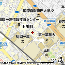 福岡県福岡市南区玉川町23-17周辺の地図