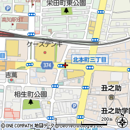 高知県高知市北本町周辺の地図