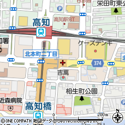高知駅バスターミナル周辺の地図