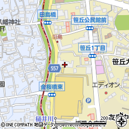 福岡県福岡市中央区笹丘1丁目29周辺の地図