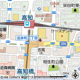 オリックスレンタカー高知駅前店周辺の地図