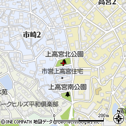 上高宮北公園周辺の地図