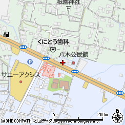 ワークマンプラス高知南国店駐車場周辺の地図