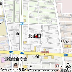 高知県高知市北金田周辺の地図