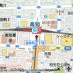 高知駅前駅周辺の地図
