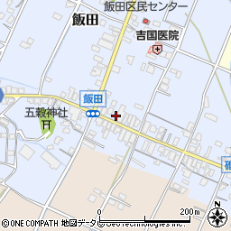 福岡県嘉麻市飯田182周辺の地図
