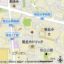福岡県福岡市中央区笹丘1丁目周辺の地図