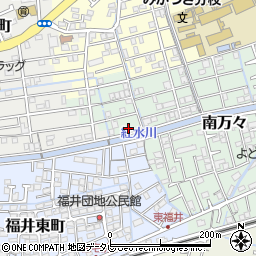 高知県高知市南万々176-8周辺の地図