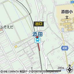 福岡県田川郡添田町周辺の地図
