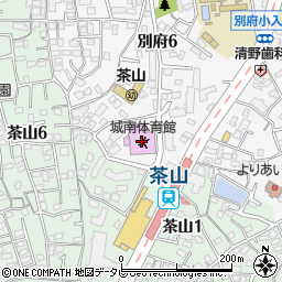 福岡市立城南体育館周辺の地図
